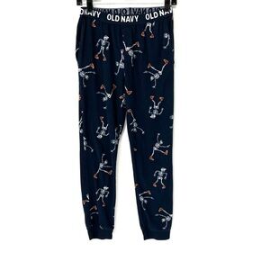 Old navy boys XL jogger pajama pants Skeletons